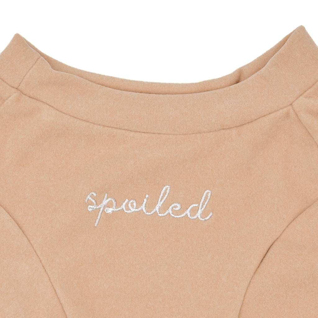 Fur Elise Spoiled Mock Neck Shirt - Latte