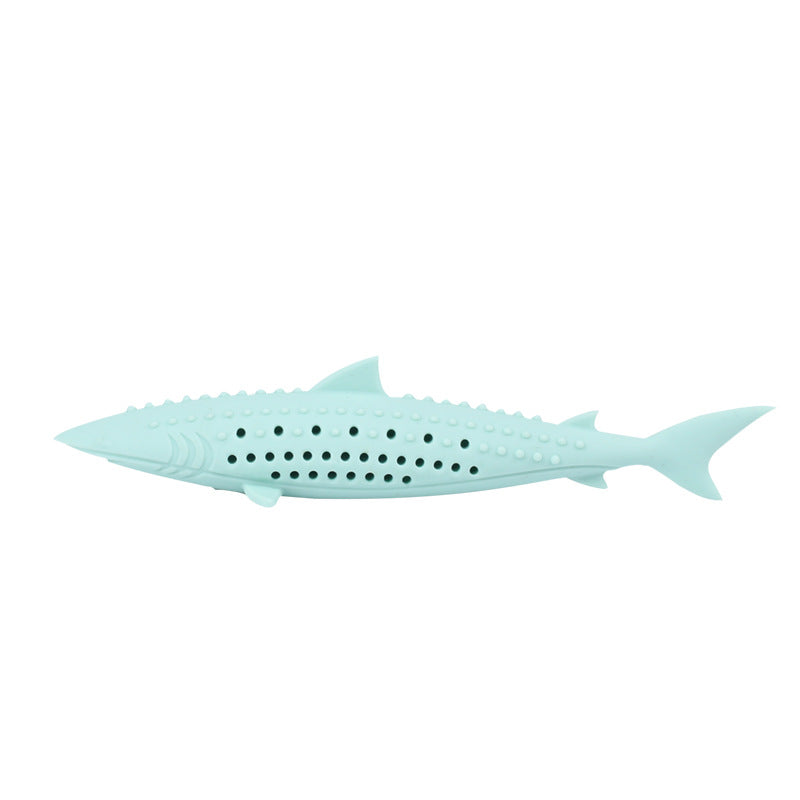Cat Chewing Shark Funny Cat Stick Mint Clean Teeth Molar Stick Silicone Fish Toy