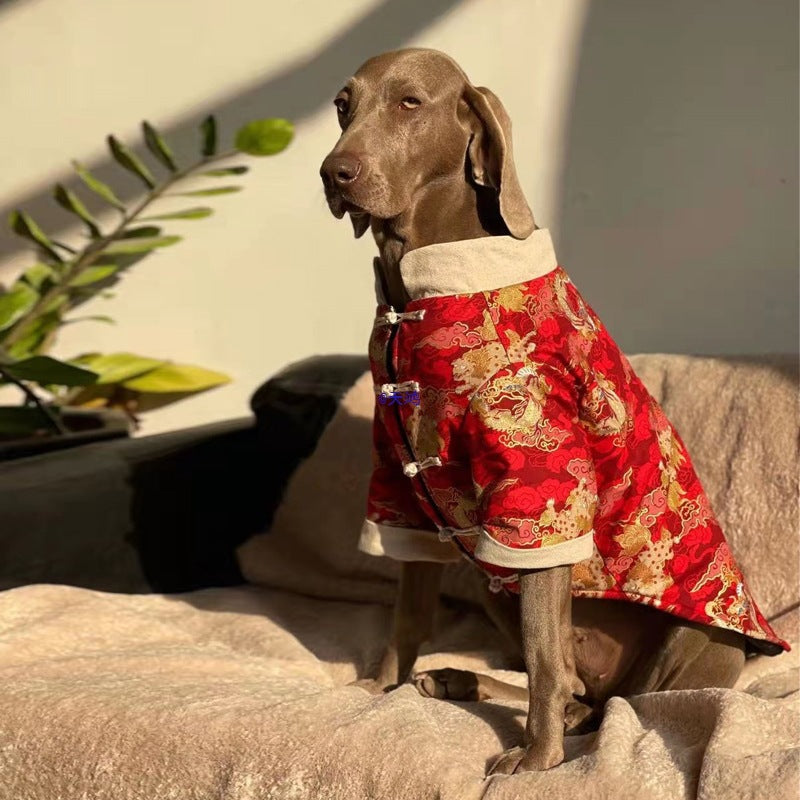 Festive Big Dog Clothes For The New Year