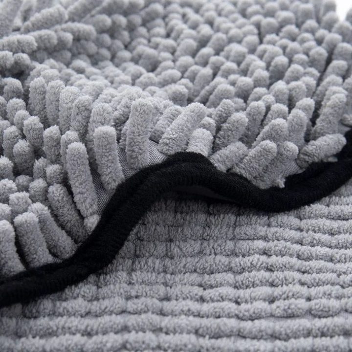 Dog Bath Robe Towel Quick Dry Pet Soft Towel Fiber Absorbent Cat Bath Towel Convenient Pet Cleaning Washcloth Thicken Durable
