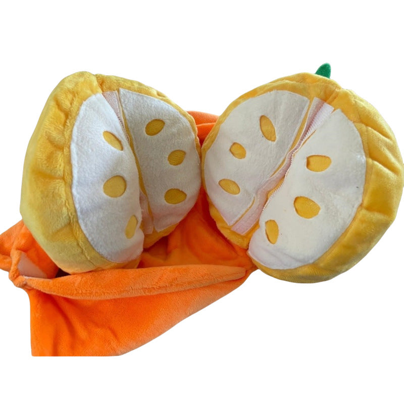 Interactive Plush Orange Dog Toy