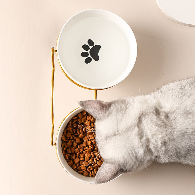 Ceramic Cat Bowl Food Basin Dog Drinking Water