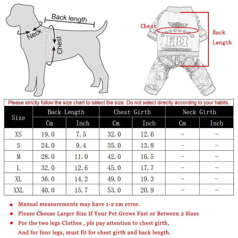 FBI Camouflage Coat |  Jumpsuit Pants