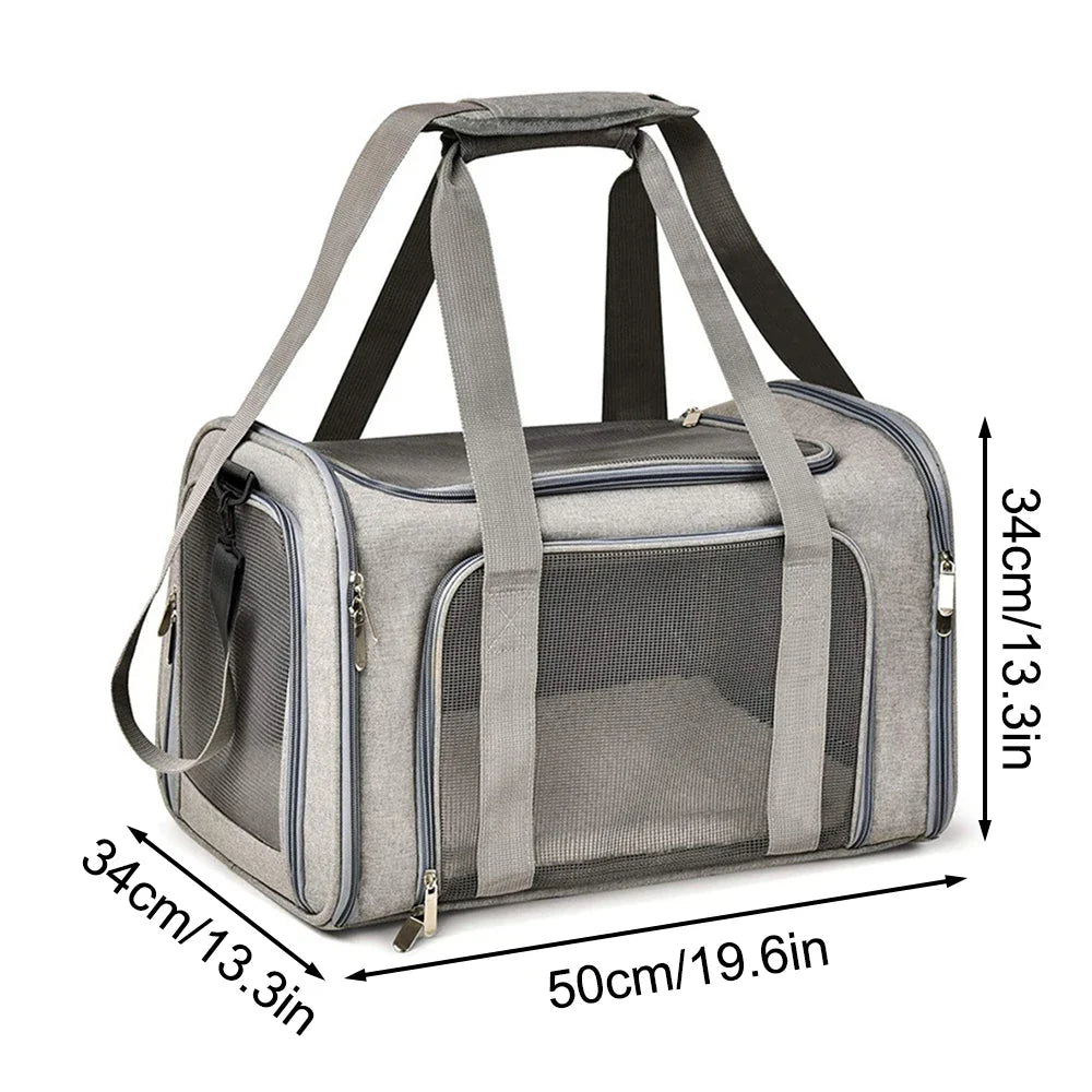 1PC Cat, Dog Carrier for Small Medium Cats Puppies up to 15 Lbs, Collapsible Travel Puppy Carrier