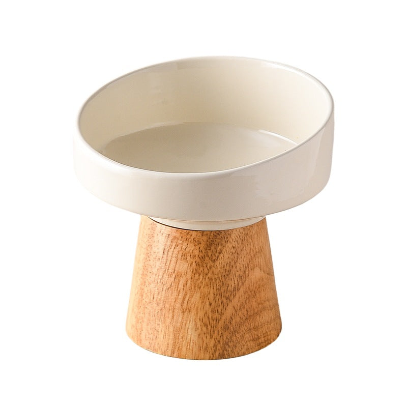 Cat Ceramic Bowl Puppy Dogs Food Water Dish Bowls Pet Elevated Canned Snacks Dining Plate Cats Small Dogs Feeding Supplies