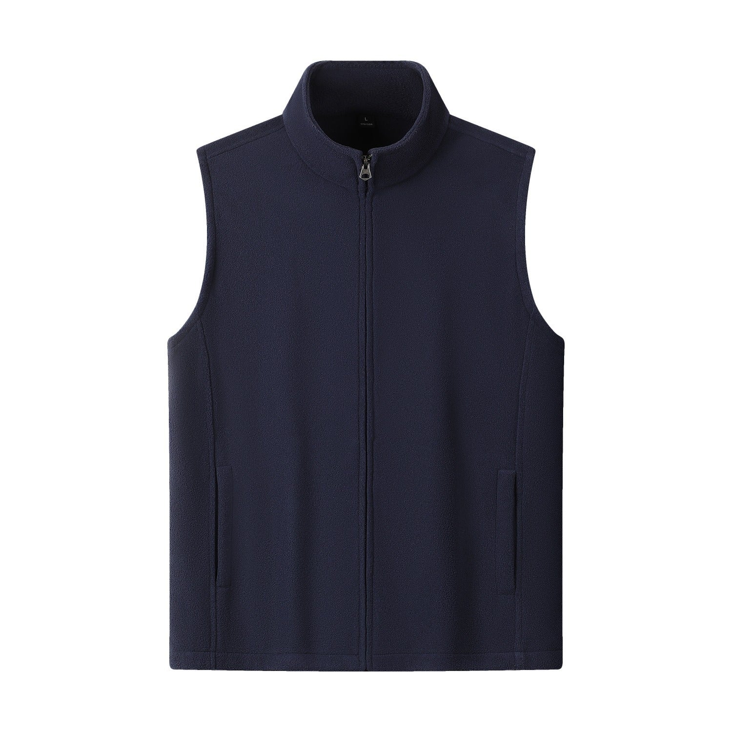 Zipper Stand Collar Double-sided Fleece Cardigan Fleece Vest