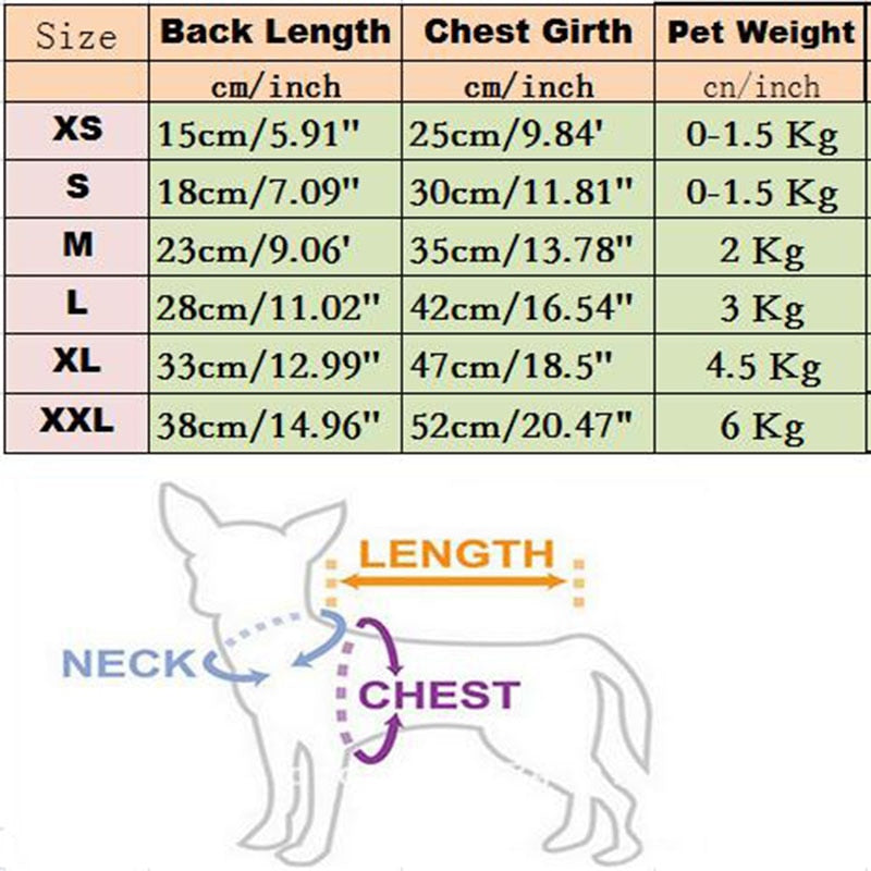 XS-2XL Winter Warm Pet Sweater