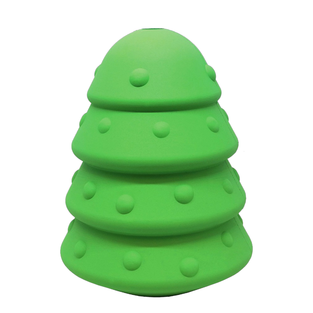 Christmas Tree Dog Toy - Durable Rubber Chew Toy for Large Dogs | USA Made